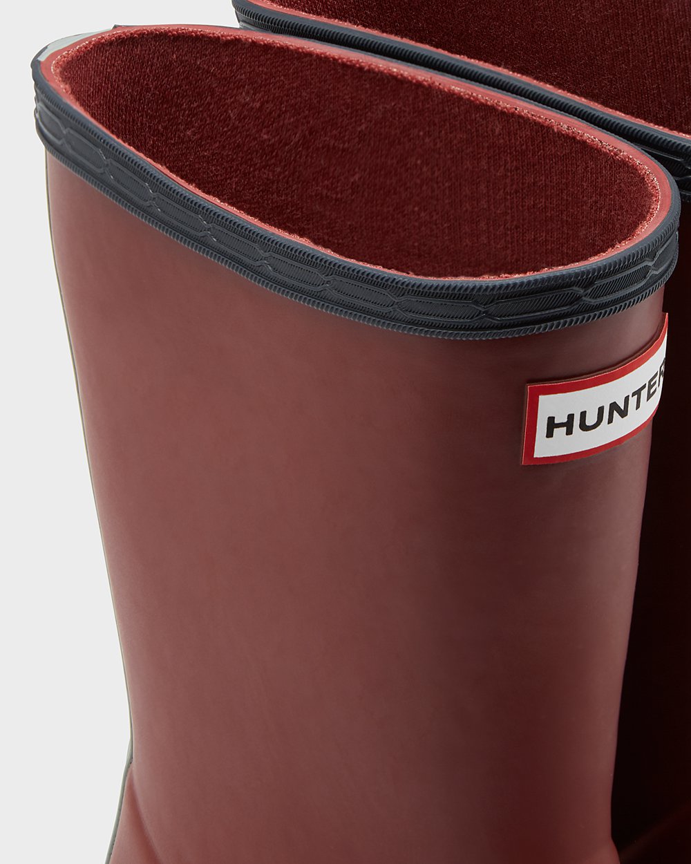 Bottes de Pluie Hunter Original First Classic Enfant Grise Rouge/Grise TOYWKHV-24